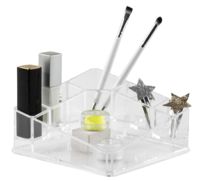 Organizador de maquillaje transparente