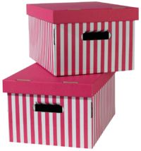 Lote de 2 cajas "Shirt" color rosa fuerte