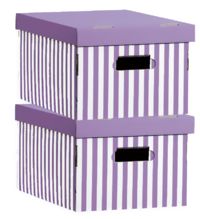 Lote de 2 cajas "Shirt" color ciruela