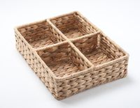 Organizador cajon bajo 4 huecos natural