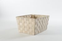 Cesta rectangular beige