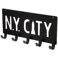 Colgador para fijar "NY Cyty" negro