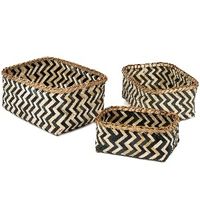 Lote de 3 cestos "Zebra"