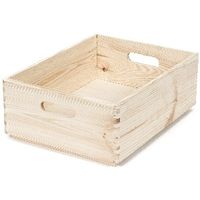 Caja "Box", de pino natural, tamaño M