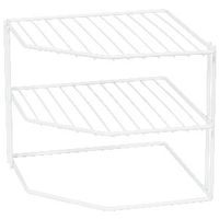 Estantería de alambre de ángulo blanca