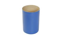 Bote grande de bambú lacado color índigo "Danang"