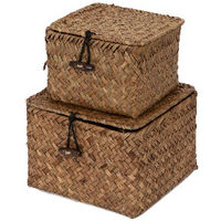 Lote de 2 cestas "Trésors" canela