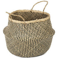 Cesta Belly negro y natural L