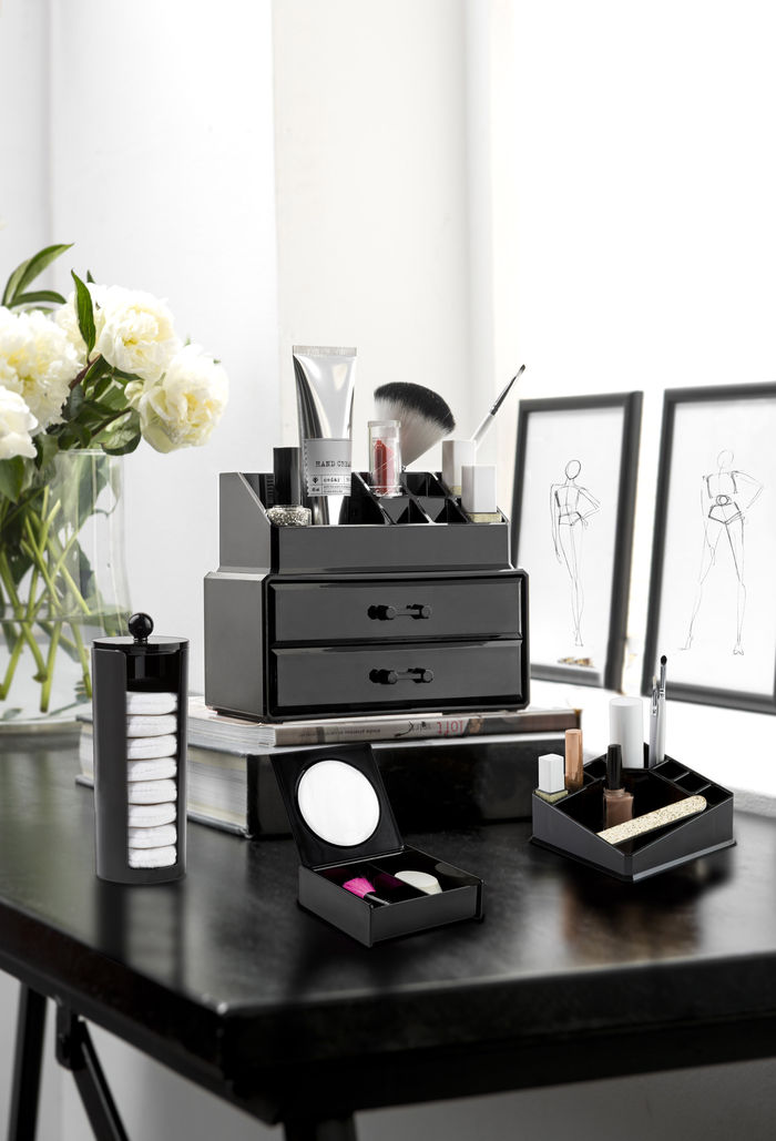 Organizador de maquillaje y productos de belleza, negro 3 Compactor