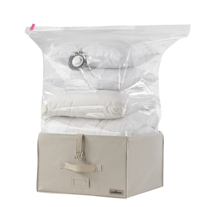 Compactor beige "2.0" Caja Almacenaje Rígida Al Vacío - M 1 Compactor