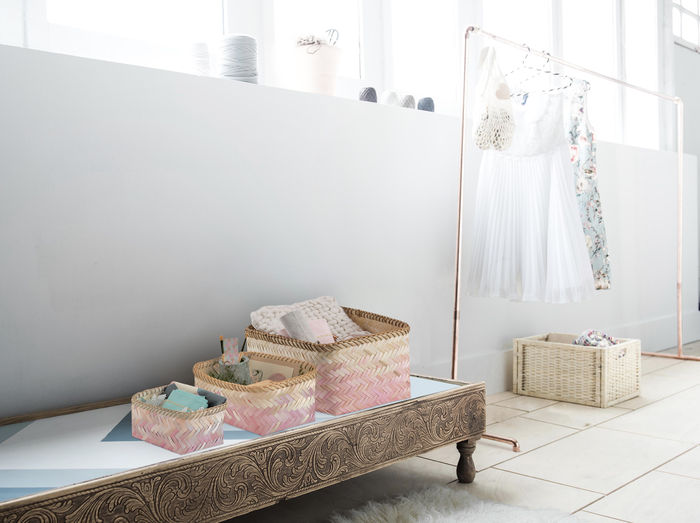 Lote de 3 Cestas "Nouméa" Rosa L + M + S 5 Compactor