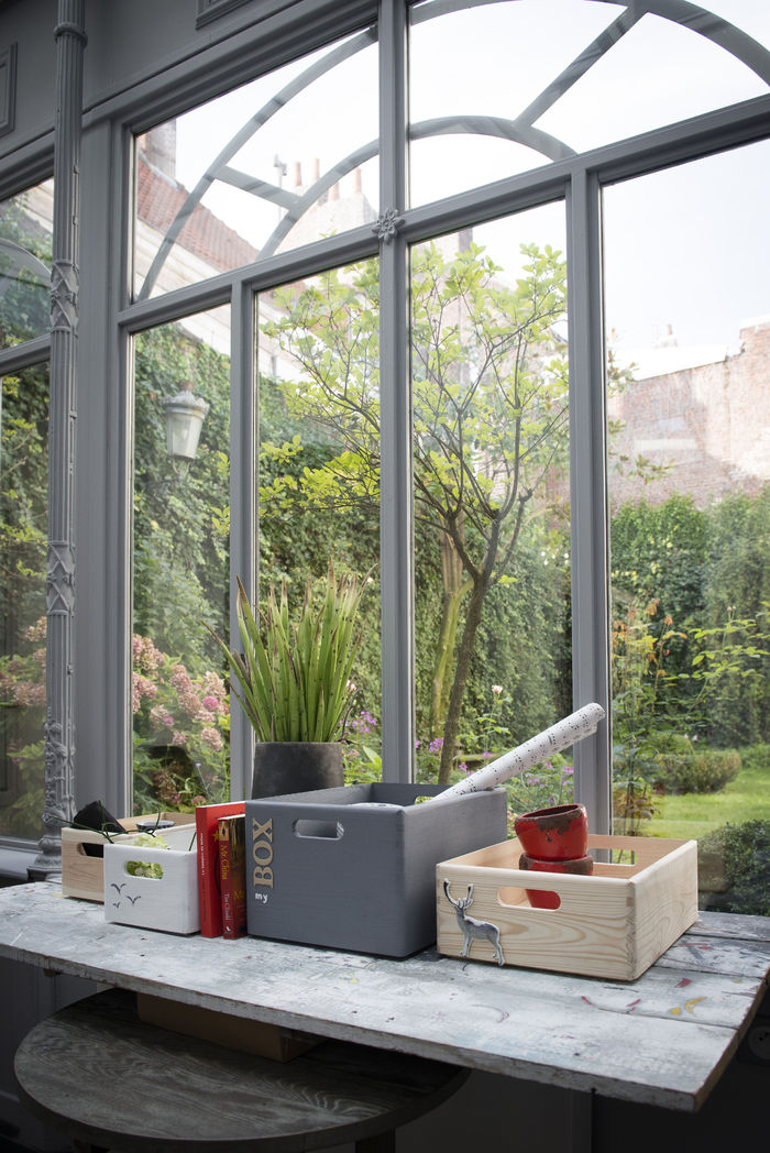 Caja "Box", de pino natural, tamaño M 5 Compactor