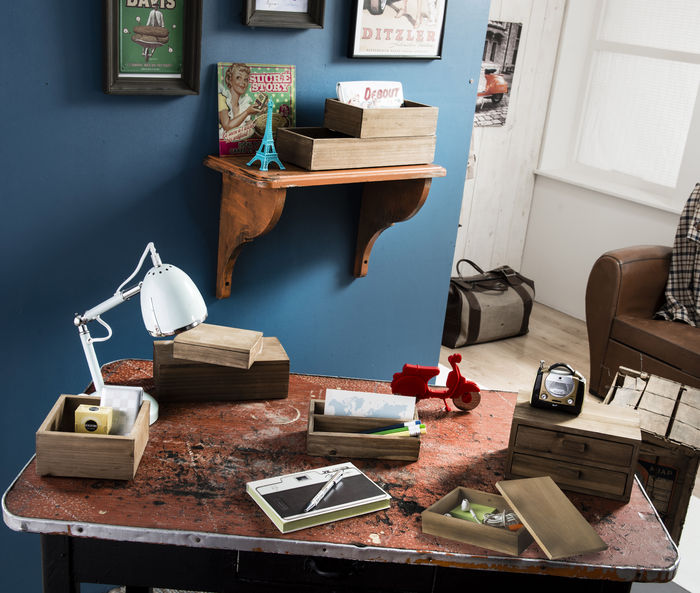 Caja de madera con tapa "Vintage" 3 Compactor