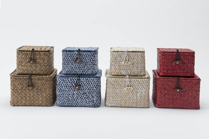 Lote de 2 cestas "Trésors" canela 5 Compactor