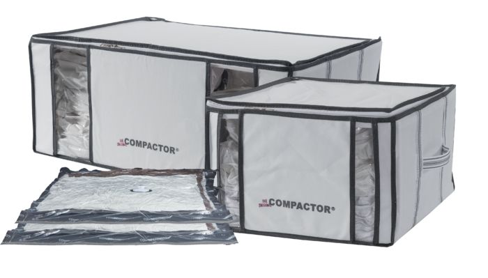 Lote de 2 fundas Compactor + 2 bolsas ahorra espacio de regalo 1 Compactor