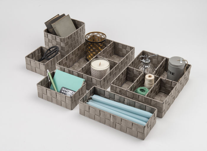 Organizador cajones 5 huecos chocolate 3 Compactor