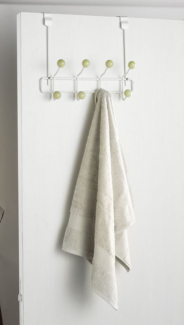 Colgador de puerta "Quadra" rosa 2 Compactor