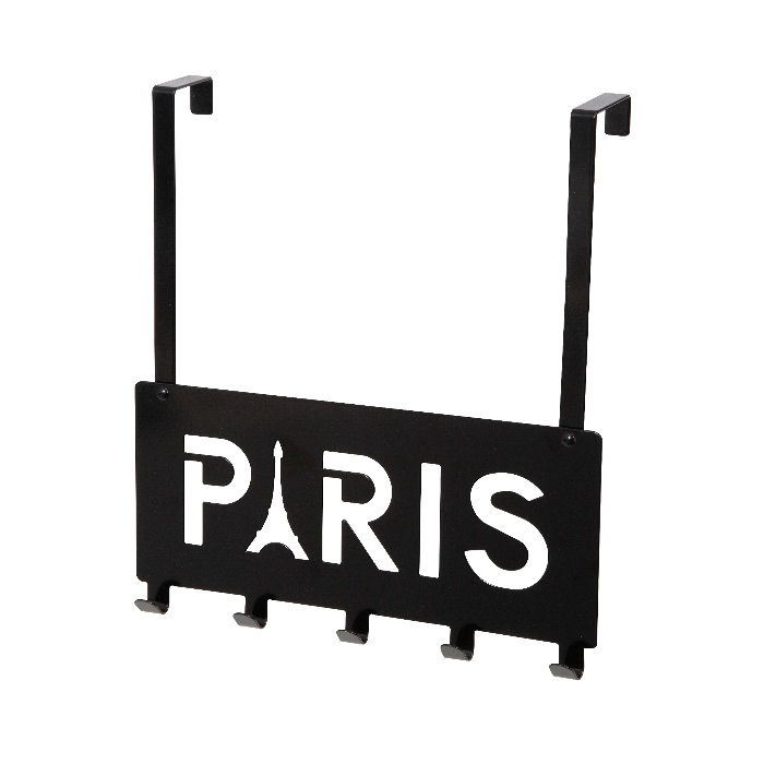 Gancho de puerta "Paris" negro 1 Compactor