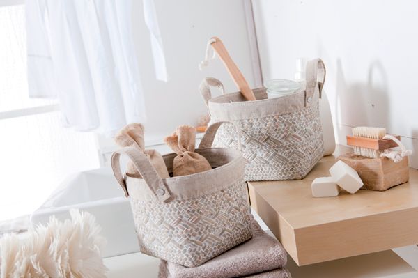 Lote de 2 cestos redondos "Niaouli" 3 Compactor