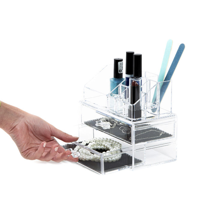 Organizador transparente para maquillaje y joyas 6 Compactor