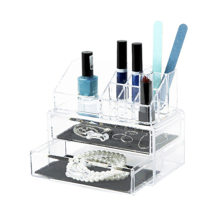 Organizador transparente para maquillaje y joyas 4 Compactor