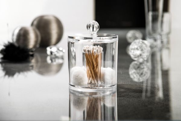 Bote transparente para algodones y bastoncillos 4 Compactor