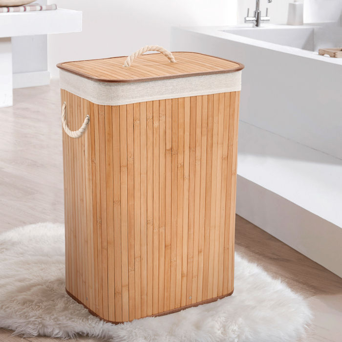 Cesto rectangular para ropa "Bambou" 5 Compactor