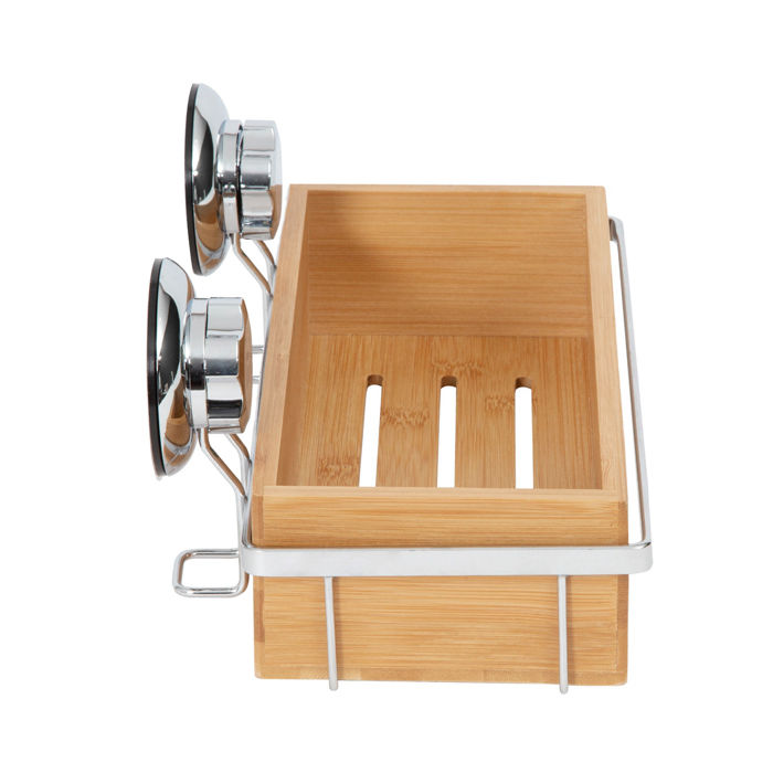 Organizador mural de bambú con ventosas "Spa" 3 Compactor