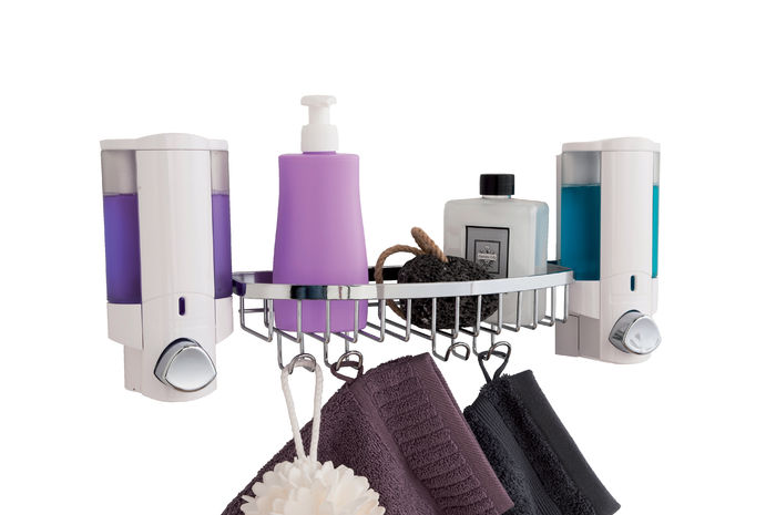 Distribuidor mural doble de jabón con cesto 2 Compactor