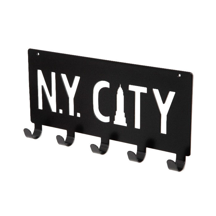 Colgador para fijar "NY Cyty" negro 1 Compactor