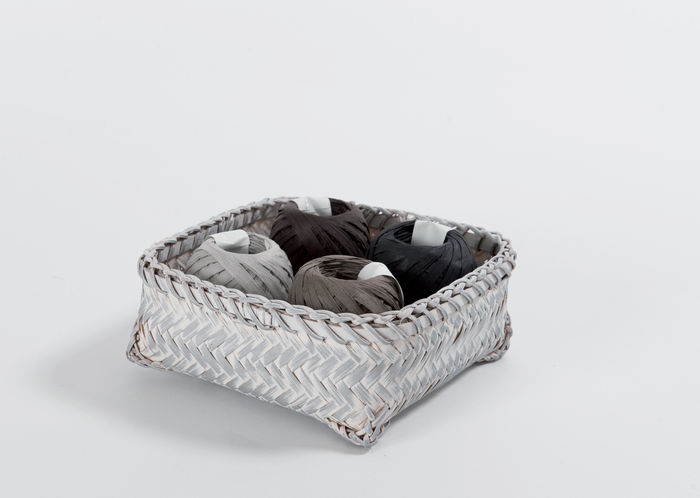 Lote de 6 cestos "Dalat" Gris plata 4 Compactor