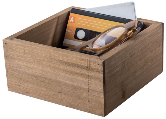 Cajón cuadrado de madera "Vintage" 1 Compactor