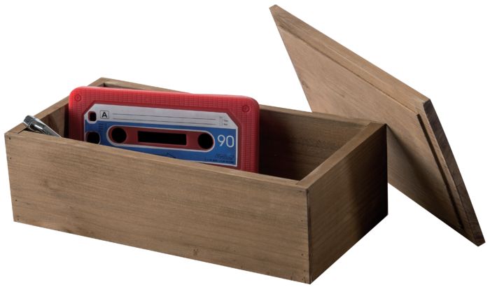 Caja grande de madera con tapa "Vintage" 1 Compactor