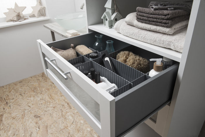 Organizador de cajones "Free" gris 8 Compactor
