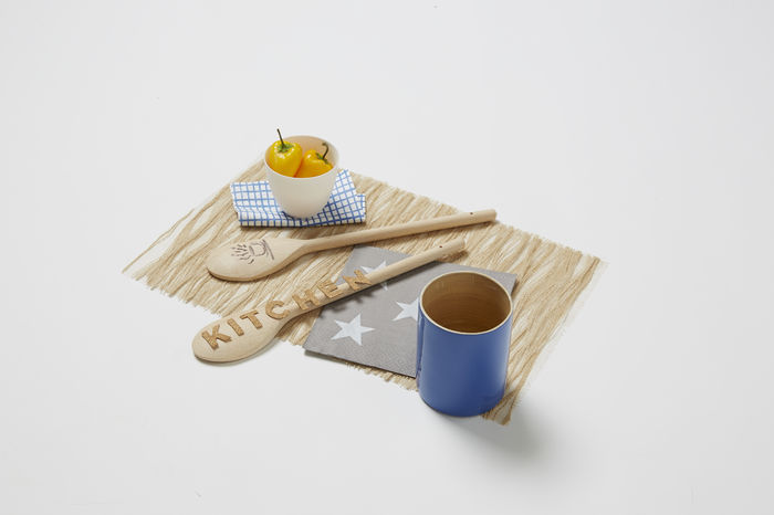 Bote de bambú lacado color índigo "Danang" 3 Compactor