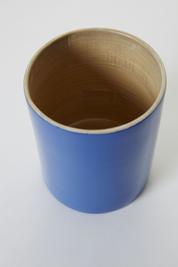 Bote de bambú lacado color índigo "Danang" 2 Compactor