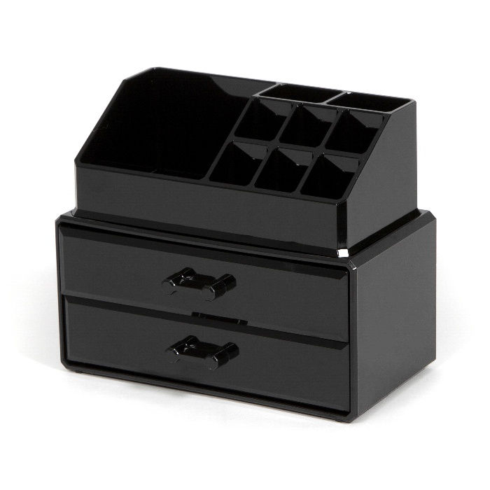 Cofre negro para maquillaje y joyas 1 Compactor