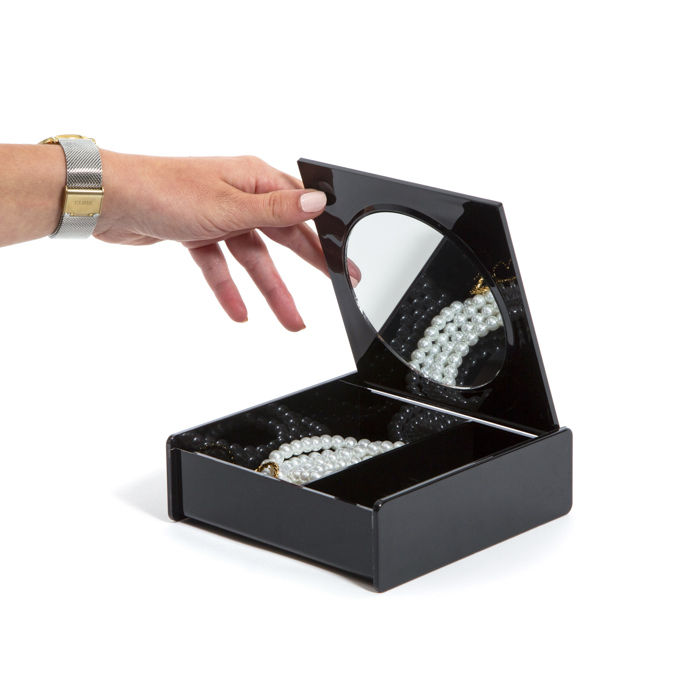 Cofre de belleza negro con espejo 4 Compactor