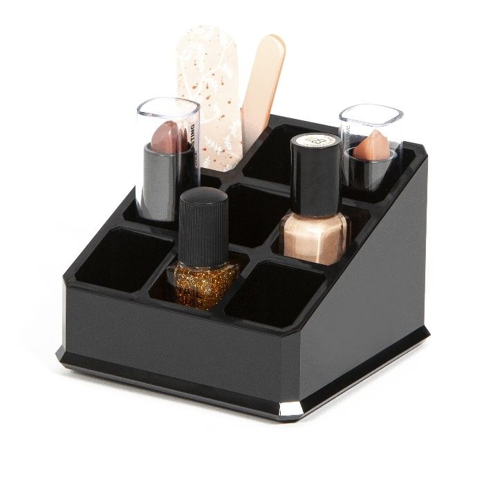 Organizador de barras de labios, color negro 3 Compactor