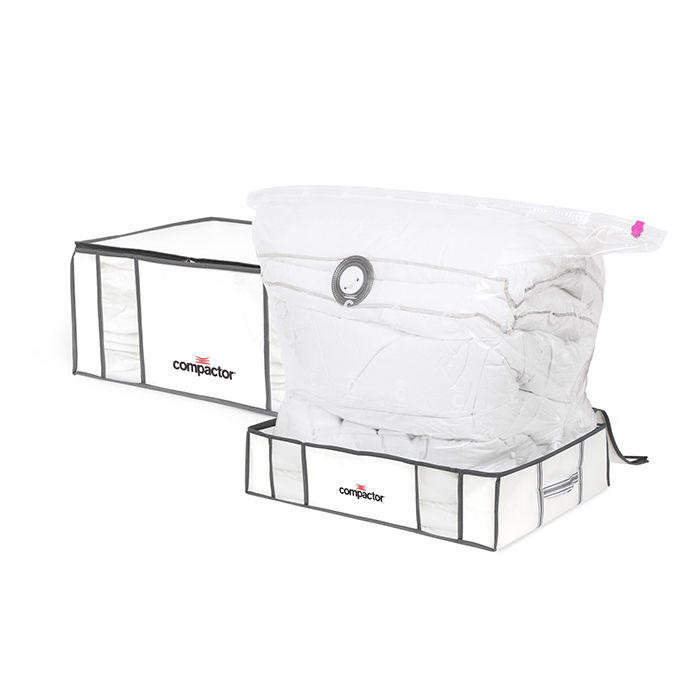 Lote Compactor Life Cajas Almacenaje Semi-Rígida Al Vacío L + XXL 1 Compactor