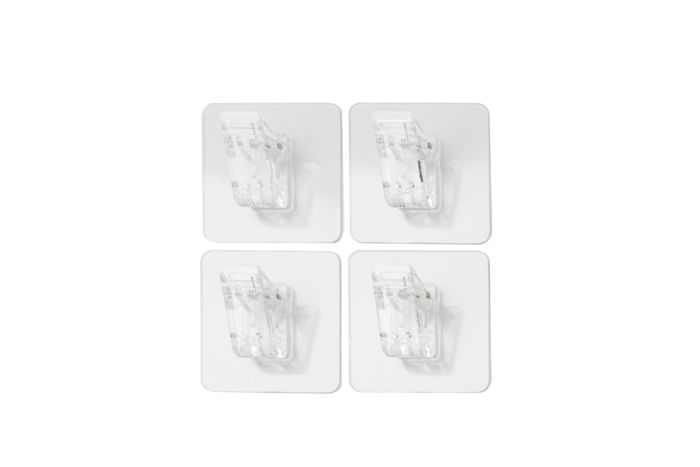 Lote de 4 pinzas "Clip" auto adhesivas 1 Compactor
