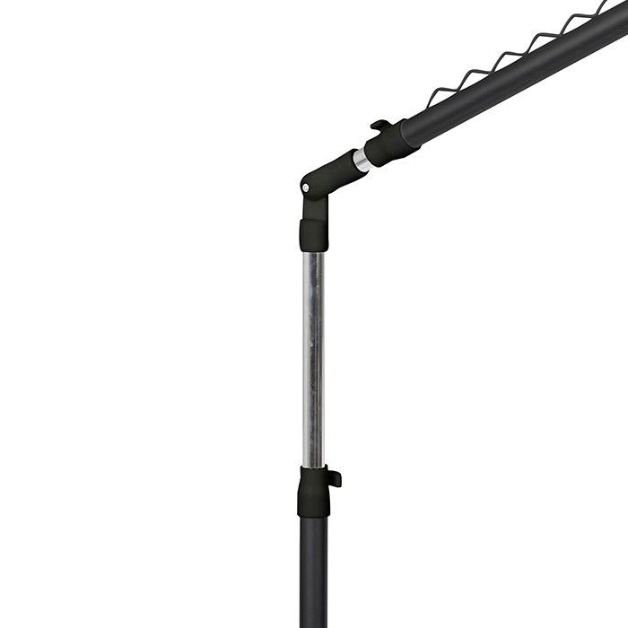 Perchero inclinado negro y plateado con altura ajustable 6 Compactor