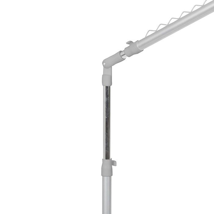 Perchero inclinado gris y plateado con altura ajustable 3 Compactor