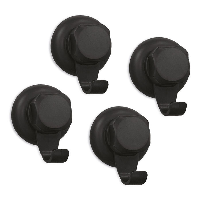 Set 4 ganchos pequeños "Bestlock Black" bath  1 Compactor