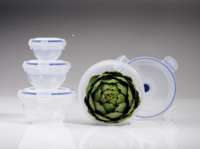 Lote de 4 envases alimentarios redondos + bomba de extracción de aire