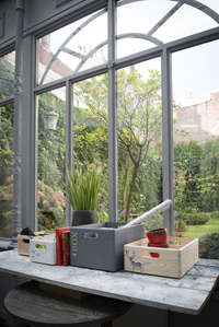 Caja "Box", de pino natural, tamaño M