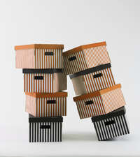 Lote de 2 cajas "Shirt" color naranja