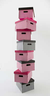 Lote de 2 cajas "Shirt" color rosa fuerte