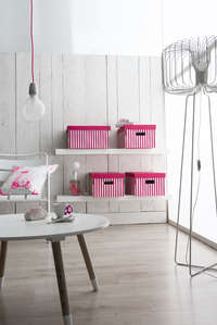 Lote de 2 cajas "Shirt" color rosa fuerte