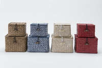 Lote de 2 cestas "Trésors" canela